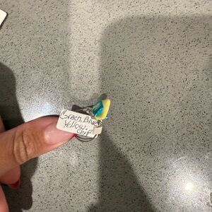 Unique Green and Yellow Ring